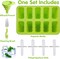 Popsicle Molds 10 Cavities BPA Free Silicone Popsicle Molds, Reusable Popcicale Mould Silicone for Kids, Ice Pop Molds Silicone Popsicle Maker Homemade Ice Cream Mold (Forest Green)